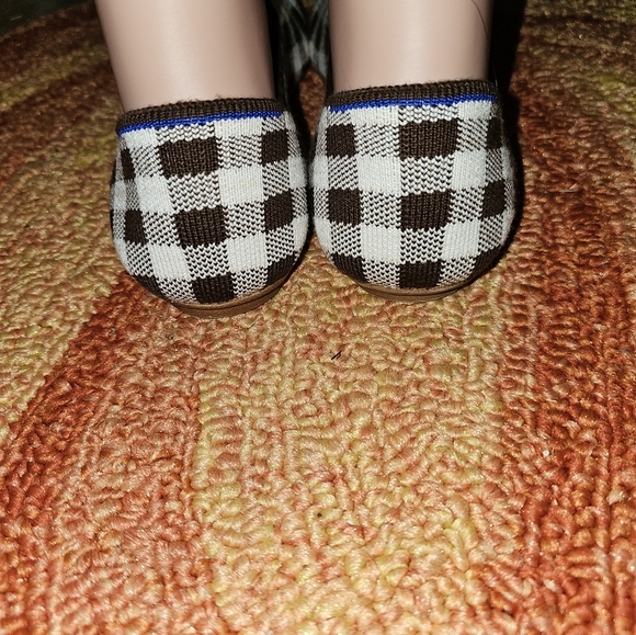 ROTHY'S 'Marta Ferri' Chestnut Check Flats 9 EXCELLENT!! EUC! - Picture 3 of 6
